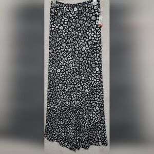 Bar III Black and White Wide Leg Pull On Pants Size XS